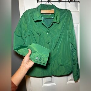 Liz Claiborne Vibrant Green Trench Coat